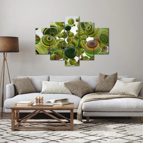Obraz pruhovaných gúľ (150x105 cm)