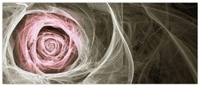 Obraz - Abstraktné ruže svetlo ružová (120x50 cm)
