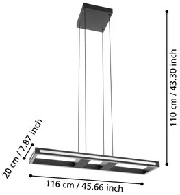 Eglo 99678 - LED Stmievateľný luster na lanku SALVILANAS-Z LED/21W/230V 2700-6500K