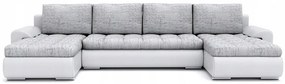 Luxusná rozkladacia pohovka v tvare U sivej farby 296 cm