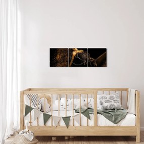 Obraz - Žena zo zlata (s hodinami) (90x30 cm)