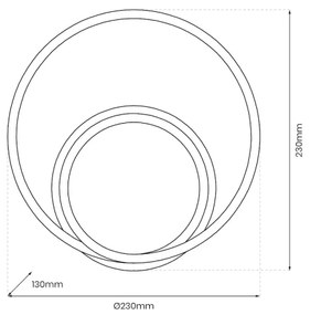 LED Nástenné svietidlo LUCERO LED/13W/230V lesklý chróm