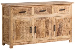 furniture-nabytek.cz - Masívny príborník Mumbai z mangového dreva, lakovaný, hnedý – 140×42×80 cm