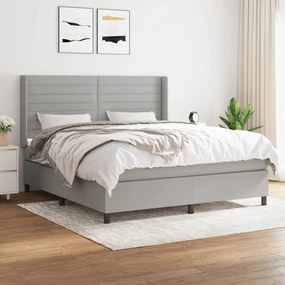 Boxspring posteľ s matracom svetlosivá 100x200 cm látka 3131521