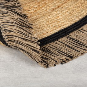 Flair Rugs, Kusový koberec Kahana Black kruh, 180x180 (priemer) kruh, béžová, chodba / predsieň