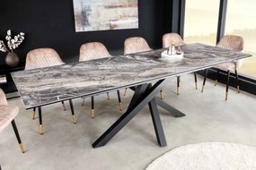Rozťahovací keramický stôl Paquita 180-220-260 cm taupe mramor