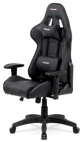 Autronic BONTEC Herné kreslo, hojdací mechanizmus, čierna ekokoža, KA-F03 BK Farba: Čierna