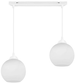 Závesné svietidlo Eliza, 2x biele sklenené tienidlo (výber z 2 farieb konštrukcie)