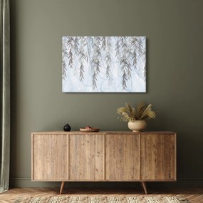 Obraz - Vŕbové vetvičky v modrom pozadí (90x60 cm)