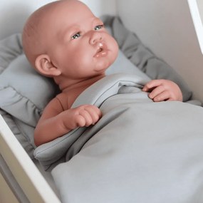 Súprava obliečok pre bábiky svetlo šedá 28x42cm