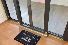 GDmats, Rohožka Pre poštára som doma 40x60 cm – na von aj na doma, 40x60, šedá