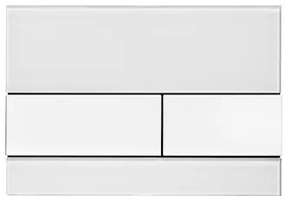 Ovládacie tlačidlo Tece Square sklo v bielej farbe 9240800, 1 ks