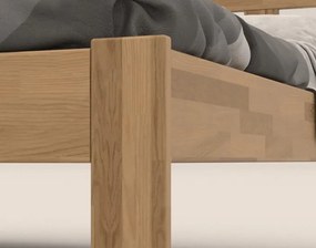 Rohová posteľ so zástenou vľavo Tema L 180x200 cm, prírodný buk
