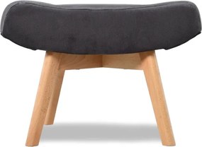 Kreslo Picolo s podnožkou, šedá (Tempo 4607 / přírodní)