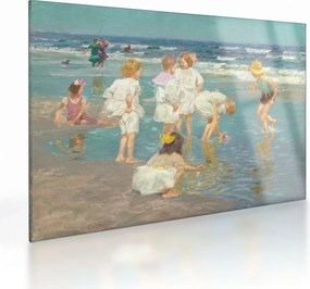Sklenený obraz - Edward Henry Potthast, A Holiday, reprodukcia (70x50 cm)