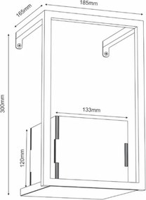 Nástenný kvetináč 30x18 cm