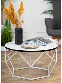 Konferenčný stolík DIAMOND 40x70 cm čierna/biela