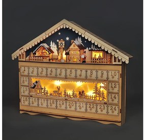 Brilagi - LED Adventný kalendár LED/2xAA borovica