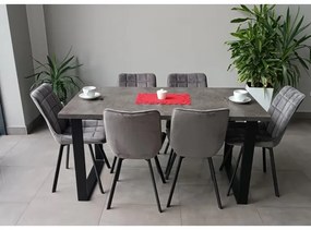 Rozkladací jedálenský stôl COLIN sivý