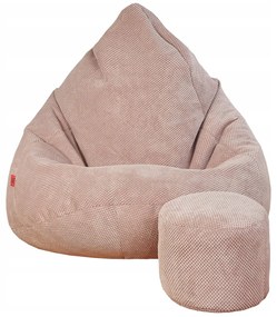 Supplies sedací vak DOT RELAX z plyšoviny - ružová farba