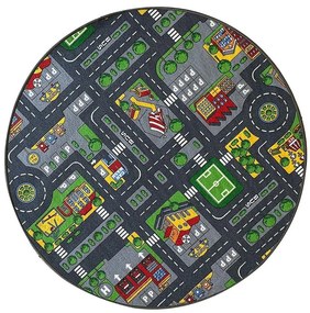 Koberec Kids City 1,33/1,33 okrúhly sivý