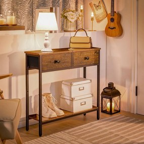 Konzolový stolek Vasagle Slime 75 cm černý/hnědý