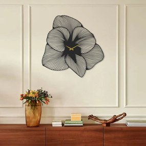 Azalea Metal Wall Clock - APS039 70 - Black