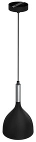 Luster na lanku NOAK 1xE27/15W/230V čierna/chróm