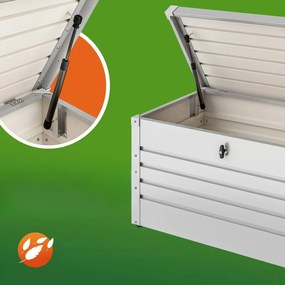 Kovový úložný box METALBOX, 385L, 120x62x63cm, šedá Gardebruk