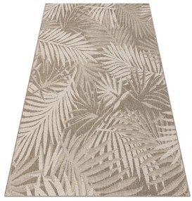 Koberec SIZAL FLOORLUX 20504 lístie, tmavosivý / šampanské