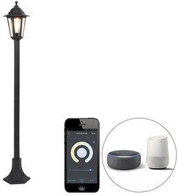 Smart lampáš čierny 122 cm vrátane Wifi ST64 - New Haven