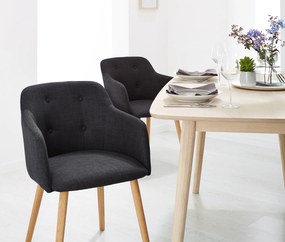 Čalúnená stolička, antracitová