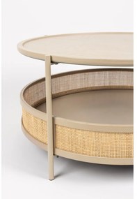 Okrúhly konferenčný stolík v béžovo-prírodnej farbe ø 80 cm Makoto – White Label