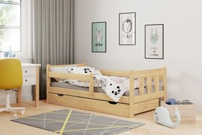 Drevená jednolôžková posteľ s roštom Marinella 80 - prírodná