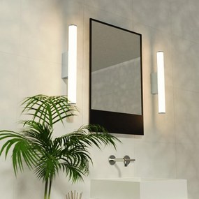 Čierne nástenné svietidlo SULION Caspio, dĺžka 60 cm