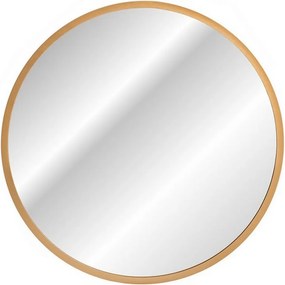 Comad Závesné zrkadlo s LED osvetlením Hestia ⌀80 cm, zlaté