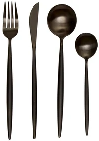 Čierny antikoro príbor 16 ks Modern retro – Premier Housewares