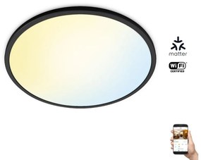 WiZ - LED Stmievateľné stropné svietidlo SUPERSLIM LED/32W/230V čierna Wi-Fi 8720169071018