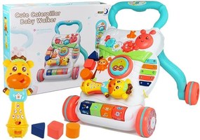 LEAN Toys Vzdelávacie detské chodítko s interaktívnym mikrofónom