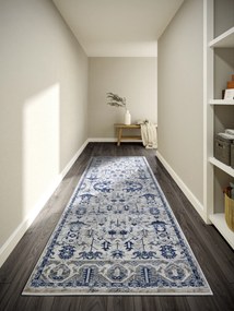 Villeroy & Boch, Behúň Villeroy & Boch 106121 Cream, Blue, 80x240, modrá, obývacia izba