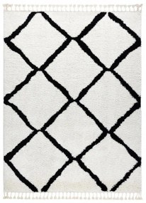 Kusový koberec Shaggy  Cross biely 180x270cm