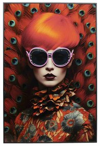 Fancy Red Lady LED obraz viacfarebný 120x80 cm