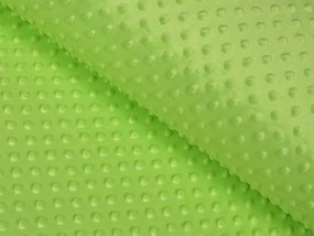 Biante Detská obliečka na vankúš Minky 3D bodky MKP-007 Hráškovo zelená 60 x 60 cm