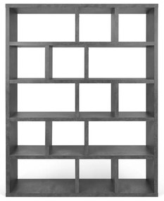 Sivá knižnica v dekore betónu 150x198 cm Berlin – TemaHome