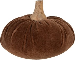 Hnedá textilná dekorácia tekvice Pumpkin L - Ø 15*12 cm