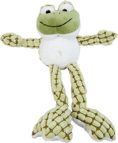 Zeleno biela plyšová žaba Frog - 22 * 7 cm