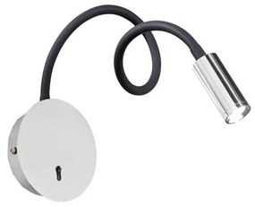 Ideal Lux - LED Flexibilná lampička FOCUS LED/3,5W/230V CRI 90 šedá/lesklý chróm