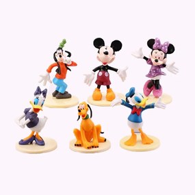 Figurky Mickey Mouse s podstavcem 6 ks