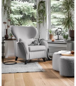 Sivé kreslo ušiak Miuform Miuf