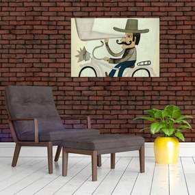 Astronóm na bicykli (90x60 cm)